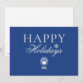 Cartes Pour Fêtes Annuelles Eastern Illinois Panthers Empreinte de patte & EIU (Devant / Derrière)