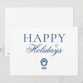 Cartes Pour Fêtes Annuelles Eastern Illinois Panthers Empreinte de patte & EIU (Devant / Derrière)