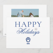 Cartes Pour Fêtes Annuelles Eastern Illinois Panthers Empreinte de patte & EIU (Devant / Derrière)