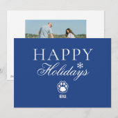 Cartes Pour Fêtes Annuelles Eastern Illinois Panthers Empreinte de patte & EIU (Devant / Derrière)