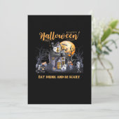 Cartes Pour Fêtes Annuelles Eat Drink And Be Scary Classic (Debout devant)