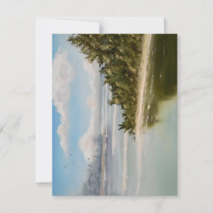 Cartes Pour Fêtes Annuelles Eau calme en aquarelle