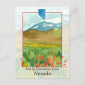 Cartes Pour Fêtes Annuelles Eau du désert de Noël du Nevada (Devant)