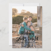 Cartes Pour Fêtes Annuelles Ebony Starry Fabriquer des esprits brillants Photo (Devant)