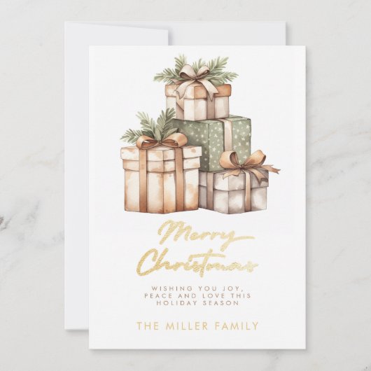 Cartes Pour Fêtes Annuelles Échange cadeau de Noël Eléphant blanc (Devant)