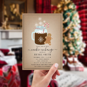 Cartes Pour Fêtes Annuelles Échange de biscuits de Noël en pain d'épice