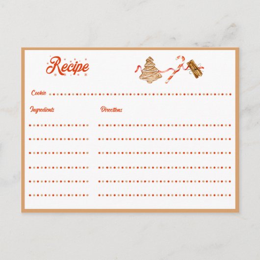 Cartes Pour Fêtes Annuelles Échange de biscuits des Fêtes (Devant)