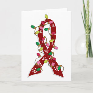 Cartes Pour Fêtes Annuelles Éclairage de Noël Aneurysme cérébral Ruban