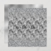 Cartes Pour Fêtes Annuelles Éclat argenté (Devant / Derrière)