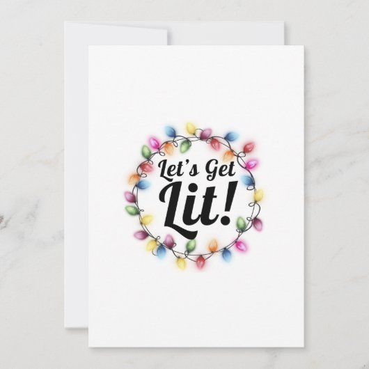 Cartes Pour Fêtes Annuelles Éclatons-nous ! – Conception de lumières de Noël f (Devant)