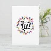 Cartes Pour Fêtes Annuelles Éclatons-nous ! – Conception de lumières de Noël f (Debout devant)