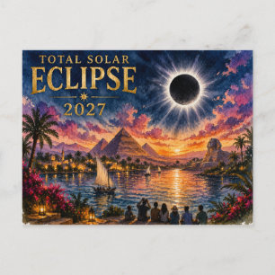 Cartes Pour Fêtes Annuelles Éclipse solaire totale de 2027 en Égypte