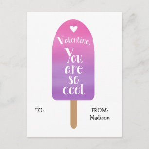 Cartes Pour Fêtes Annuelles École Cards Saint Valentin pour enfants Popsicle