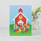 Cartes Pour Fêtes Annuelles École Little People (Debout devant)
