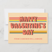 Cartes Pour Fêtes Annuelles École Rétro Groovy Saint-Valentin Personnalisée (Devant)