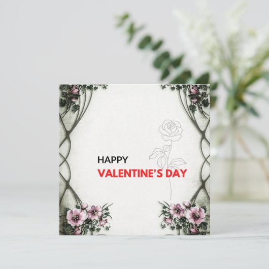 Cartes Pour Fêtes Annuelles Écologique Valentine imprimable gratuit (Debout devant)