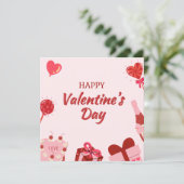Cartes Pour Fêtes Annuelles Écologique Valentine imprimable gratuit (Debout devant)