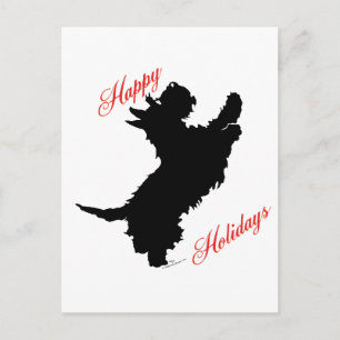 Cartes Pour Fêtes Annuelles Écossais Terrier Joyeux vacances