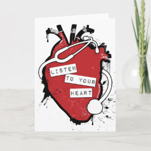 Cartes Pour Fêtes Annuelles écoutez votre coeur anatomique