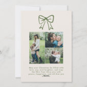 Cartes Pour Fêtes Annuelles Écran vert Noël 3 Photo à main (Dos)