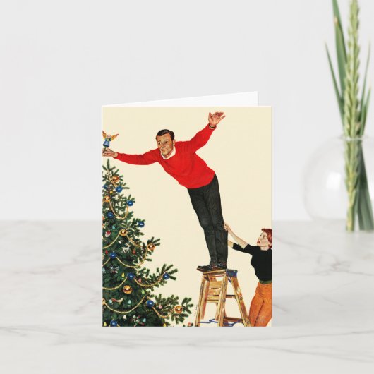 Cartes Pour Fêtes Annuelles Écrimage de l'arbre (Devant)