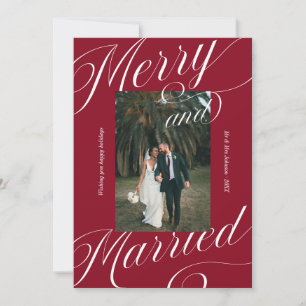 Cartes Pour Fêtes Annuelles Écriture Calligraphique Élégante Joyeuse et Mariée