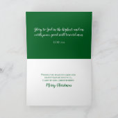 Cartes Pour Fêtes Annuelles Écriture chrétienne Bunny de bois Verset Noël (Intérieur)