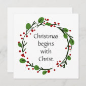 Cartes Pour Fêtes Annuelles Écriture chrétienne de Noël Sticker Écriture (Devant / Derrière)