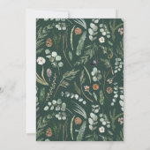 Cartes Pour Fêtes Annuelles Écriture de feuille minimale moderne Noël (Dos)