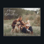 Cartes Pour Fêtes Annuelles Écriture de feuille minimale moderne Noël<br><div class="desc">Script minimal moderne Joyeux Noël carte de Noël.</div>