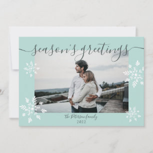 Cartes Pour Fêtes Annuelles Écriture de Noël bleu glace moderne flèches de nei
