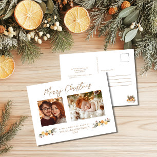 Cartes Pour Fêtes Annuelles Écriture de Noël Citrus Hygge