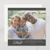 Cartes Pour Fêtes Annuelles Écriture de papa béni (Devant / Derrière)