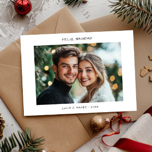 Cartes Pour Fêtes Annuelles Écriture décontractée espagnole Noël Feliz Navidad