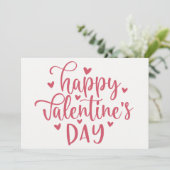 Cartes Pour Fêtes Annuelles Écriture décorative personnalisée pour la Saint-Va (Debout devant)