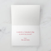 Cartes Pour Fêtes Annuelles Écriture décorative personnalisée pour la Saint-Va (Intérieur)