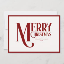 Écriture Élégante Joyeux Noël Rouge Bourgogne