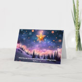 Cartes Pour Fêtes Annuelles Écriture KJV Verset Étoile de Noël Christian (Devant)