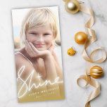 Cartes Pour Fêtes Annuelles Écriture manuscrite brillante Script Gold Ombre Ph<br><div class="desc">Conçu par fat*fa*tin. Facile à customiser avec votre propre texte,  photo ou image. Pour des demandes personnalisées,  veuillez contacter fat*fa*tin directement. Des frais personnalisés s'appliquent. www.zazzle.com/fat_fa_tin www.zazzle.com/color_therapy www.zazzle.com/fatfatin_blue_knot www.zazzle.com/fatfatin_red_knot www.zazzle.com/fatfatin_mini_me www.zazzle.com/fatfatin_box www.zazzle.com/fatfatin_design www.zazzle.com/fatfatin_ink</div>