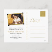 Cartes Pour Fêtes Annuelles Écriture manuscrite brillante Script Gold Ombre Ph (Dos)