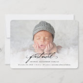 Cartes Pour Fêtes Annuelles Écriture manuscrite classique Script Baby's First  (Devant)