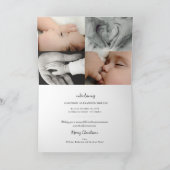 Cartes Pour Fêtes Annuelles Écriture manuscrite classique Script Baby's First  (Intérieur)