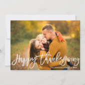 Cartes Pour Fêtes Annuelles Écriture manuscrite de brosse blanche action de gr (Devant)