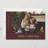 Cartes Pour Fêtes Annuelles Écriture manuscrite décontractée Joyeux Noël Nouve (Devant)