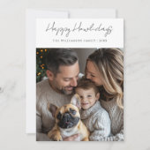 Cartes Pour Fêtes Annuelles Écriture manuscrite Noël Howlidays Animaux (Devant)