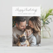 Cartes Pour Fêtes Annuelles Écriture manuscrite Noël Howlidays Animaux (Debout devant)