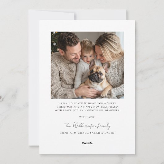 Cartes Pour Fêtes Annuelles Écriture manuscrite Noël Howlidays Animaux (Dos)