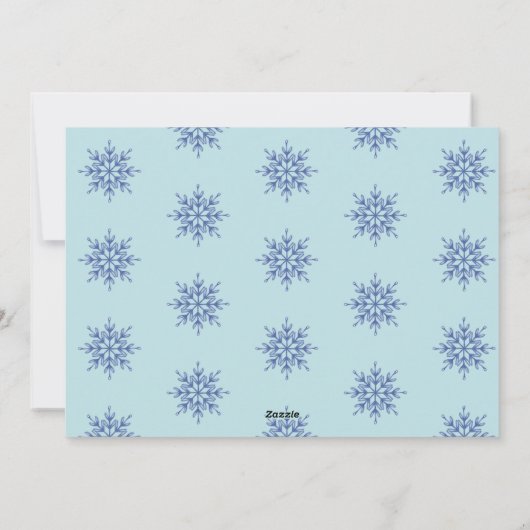 Cartes Pour Fêtes Annuelles Écriture manuscrite Peace & Joy sur les flocons de (Dos)