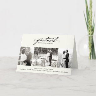 Cartes Pour Fêtes Annuelles Écriture manuscrite vintage First Noel Multi Photo