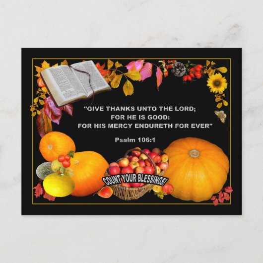 Cartes Pour Fêtes Annuelles Écriture merci POSTCARD (Devant)